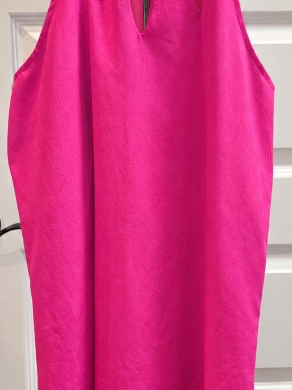 Med Fuchsia Sleeveless Shift Dress - Elegant Everyday Style